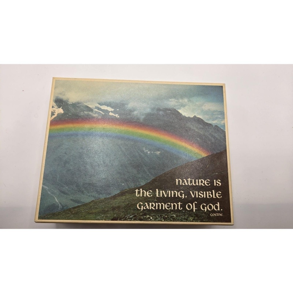 Vintage 1972 Good-Times Nature God Jigsaw Puzzle Complete Goethe Quote Box Art - Picture 1 of 5
